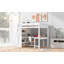 Lit mezzanine avec bureau et tablette