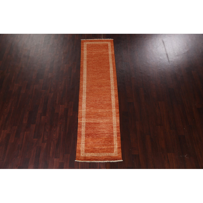 Tapis orange Gabbeh 3 x 9