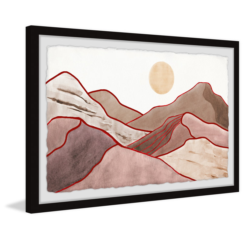 Climb the Red Mountains 1 Piece Single Picture Frame Wall Art, 41cm H x 61cm W x 3.81cm D