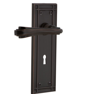 Nostalgic Warehouse Mission Plate Single Dummy with Decorative Keyhole and Fleur Lever