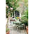 Luxembourg Rectangular Metal Outdoor Dining Table With Umbrella Hole , in. W in. D-86001430-86001431