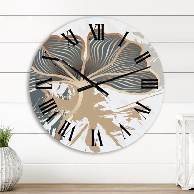 Glam Abstract Botanicals I - Horloge murale transitionnelle