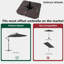Base de parasol de patio en PEHD de qualité supérieure, base de support de parasol de 225 lb-129208377