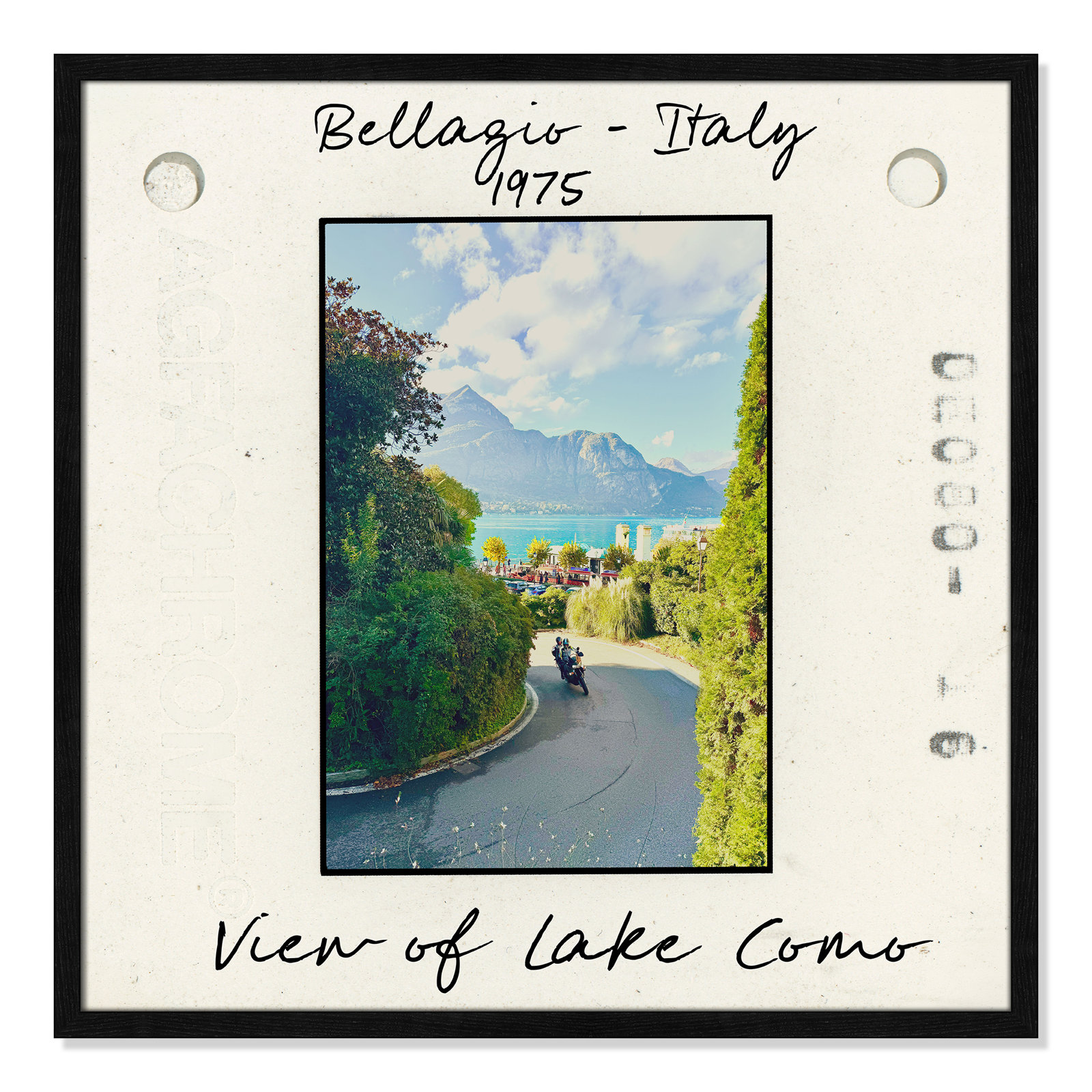 Ritona "Bellagio, Italy - Lake Como" Print, Black Single Picture Framed Paper, 27.5" H x 27.5" W x 0.75" D
