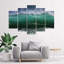Turquoise Sea Wave - 5 Piece Wrapped Canvas Print-2117147847