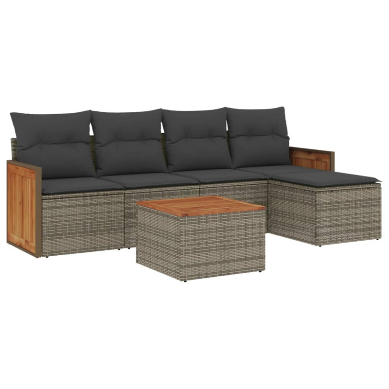 Ensemble de canapé de jardin Vidaxl gris