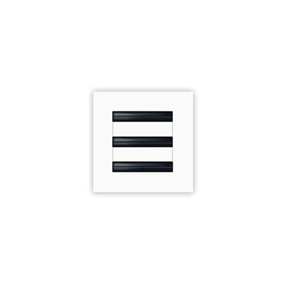 Buildmart - Couvercle d'évent AC moderne 6 x 6 - Diffuseur à fente linéaire standard - Grille de registre / Taille: H 2 po x l 6 po x L 6 po