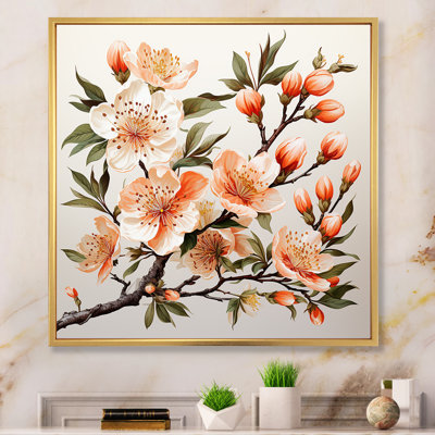 «Peach Blossom Bliss III», reproduction sur toile