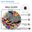 Horloge murale colorée à motif zébré coloré avec design artistique unique - 12 po
