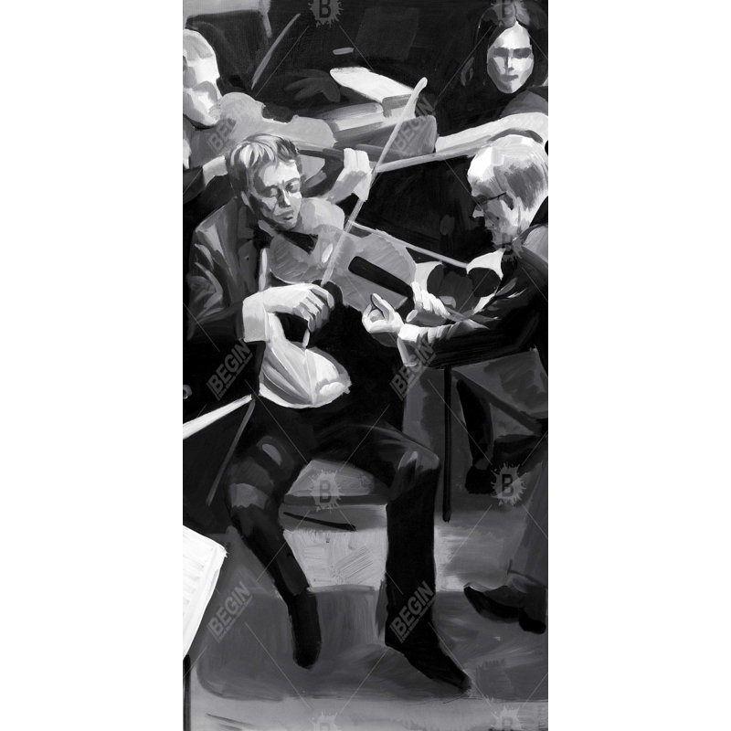 Art symphonique sur toile noir symphonique