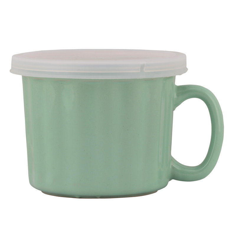 Infinity Stoneware Soup Mug, Turquoise