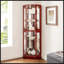 Vitrine de coin à 6 tablettes avec lumières-530841191