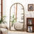 Full Length Arch Mirror In Golden Hue With Support For Bedroom & Living Charming Vintage Gold Stable Standing
