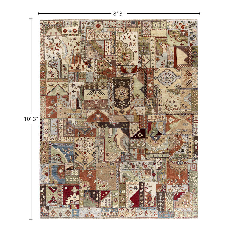 Overdyed One-of-a-Kind 8' 3" X 10' 3" Hand Knotted Area Rug
