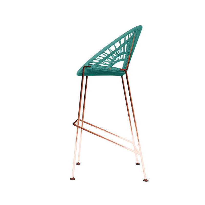 Tabouret 31 ", Cuivre, Turquoise