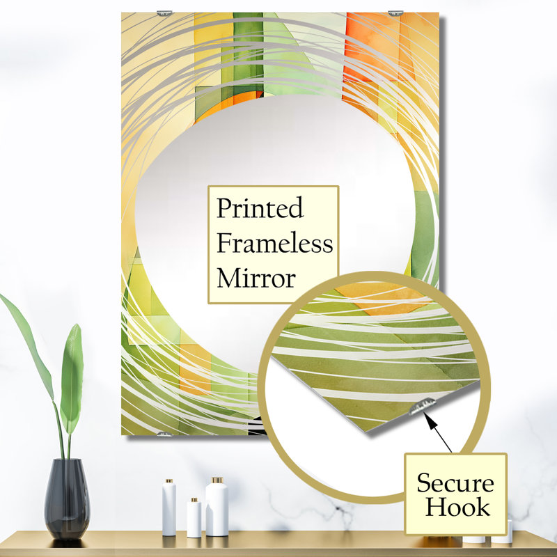 Carota - Grand miroir mural Melon MIR135285, 40 po x 30 po
