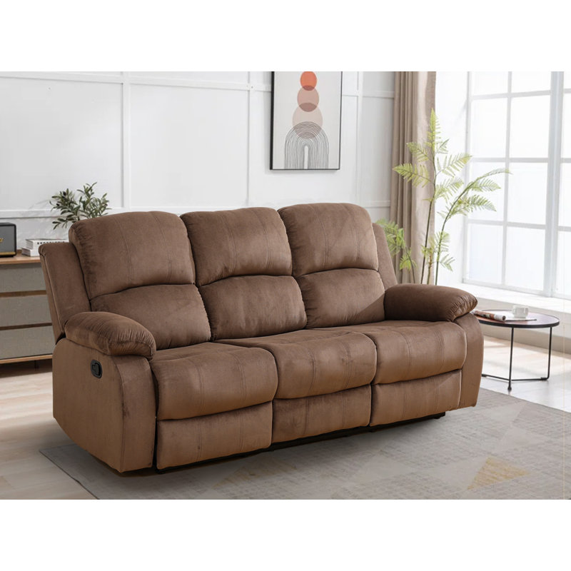 Maeline Recliner, Brown Microfiber