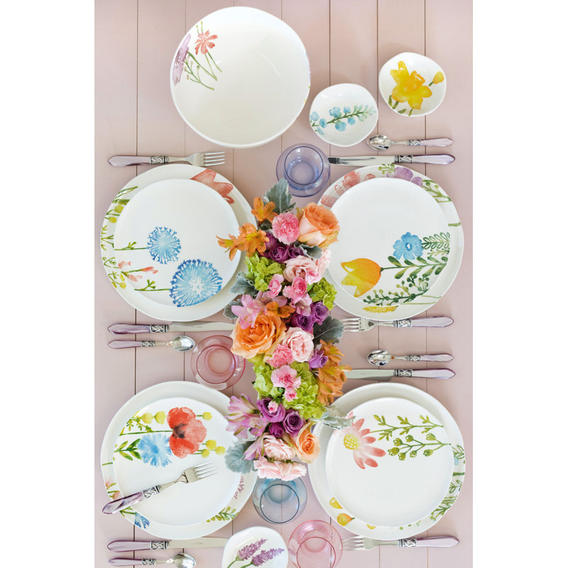 Fiori Di Campo Handmade Terra Bianca Salad/Dessert Plate