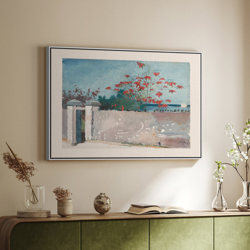 Botanique rétro - Lxx, Toile encadrée flottée blanche, H 27 po x l 41 po x P 2 po