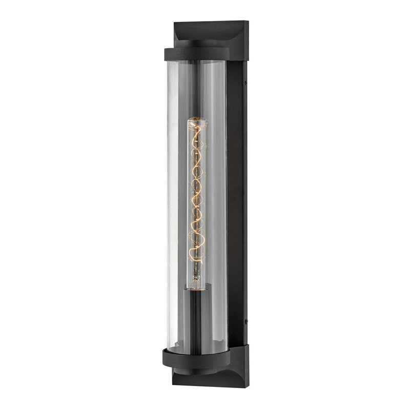 Lanterne murale d'extérieur Pearson, Noir texturé, H 22 po x l 4,5 po x P 4,75 po