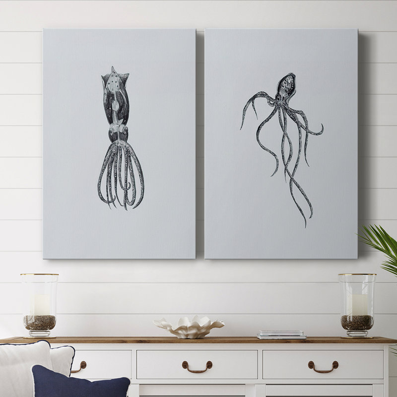 MarineLife III - Toile tendue avec châssis de qualité supérieure - Prêt à accrocher, H 18 po x l 24 po