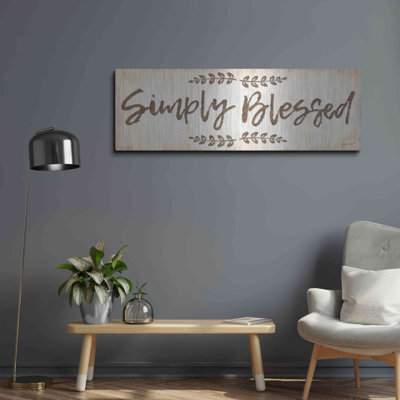 Luxe Metal Art 'Simply Blessed' by Annie LaPoint, " Simply Blessed " Textual Art Print
