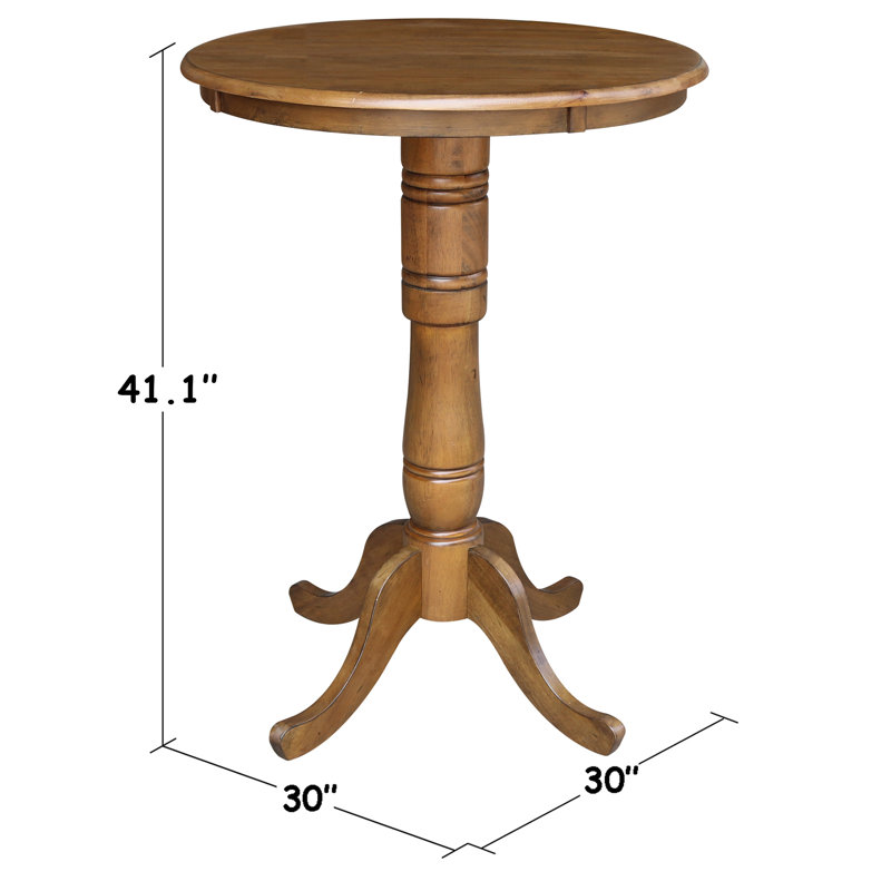 Mosteller Solid Wood Dining Table, Pecan, 42" H x 30" W x 30" D