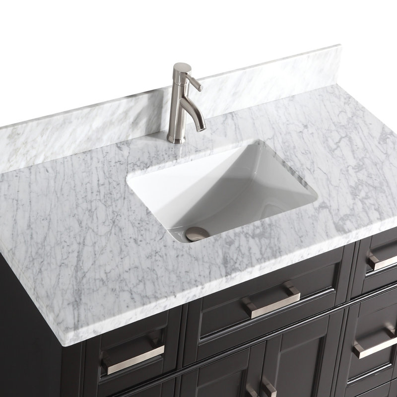 Ensemble de meuble-lavabo simple 60 po avec miroir Dallaire, Espresso