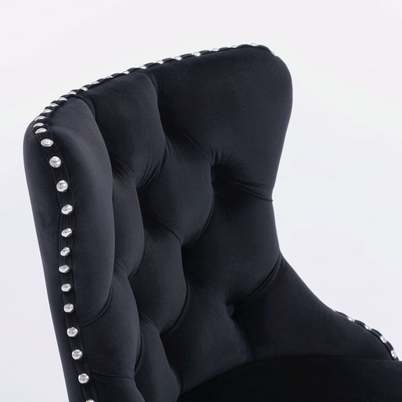 Tabourets pivotants en velours à hauteur de siège réglable de 25 à 33 pouces, tabourets de bar à base chromée avec dossier capitonné confortable