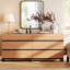 Ensemble de commode et table de chevet 3 pièces, commode de 63 pouces avec 6 tiroirs, table de chevet avec tiroir et armoire pour chambre à coucher, ensemble de mobilier de chambre à coucher-1016372182