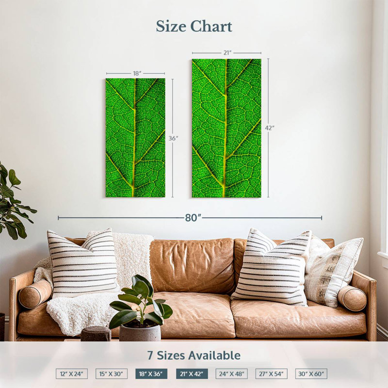 Green Leaf, 36" H x 18" W