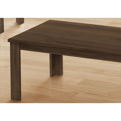 Ensemble de table, ensemble de 3 pièces, café, bout, côté, décor, salon, stratifié noyer, transitionnel