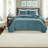 Teal Reversible Bedding Sets, Microfiber Comfort, Farmhouse Style