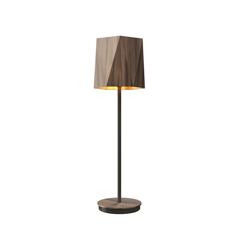 Facet Buffet Table Lamp, 29.92" H x 7.9" W x 7.9" D, American Walnut