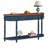 Retro Curved Wood Console Table with Open Shelf and 2 Drawers, Solid Wood Entry Table for Living Room-2049051977