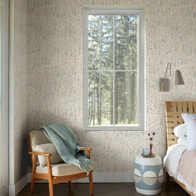 Meadow Carnival Premium Peel & Stick Non-Woven Wallpaper 38.6" X 120"