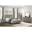 Commode de chambre à coucher de style rustique avec 7 tiroirs en mélamine de qualité supérieure patinée au fini gris patiné