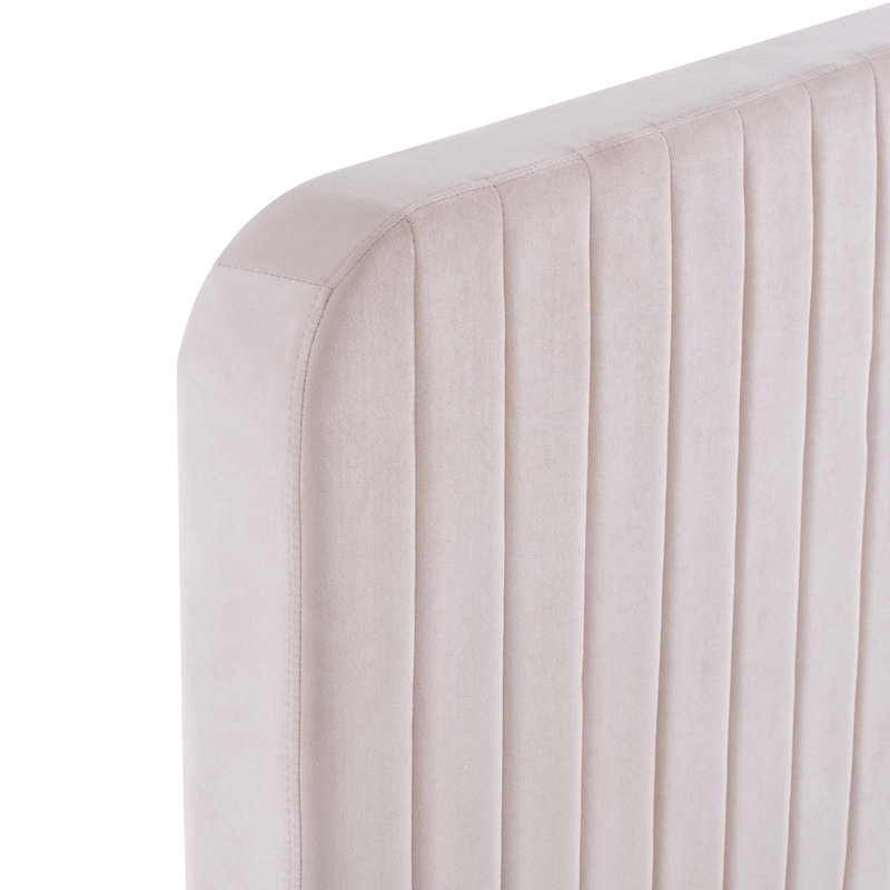 Celine Channel Tufted Performance Velvet Platform Bed, Pink, Full / Double