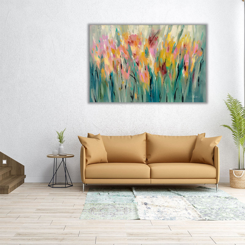 «Summer Garden Joy», reproduction d'art sur toile, H 40 po x l 60 po
