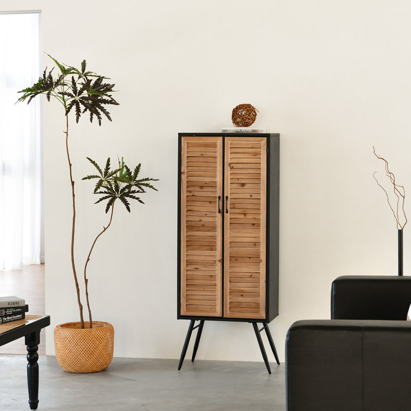 21" * 55" Accent Cabinet With Wood Shutter