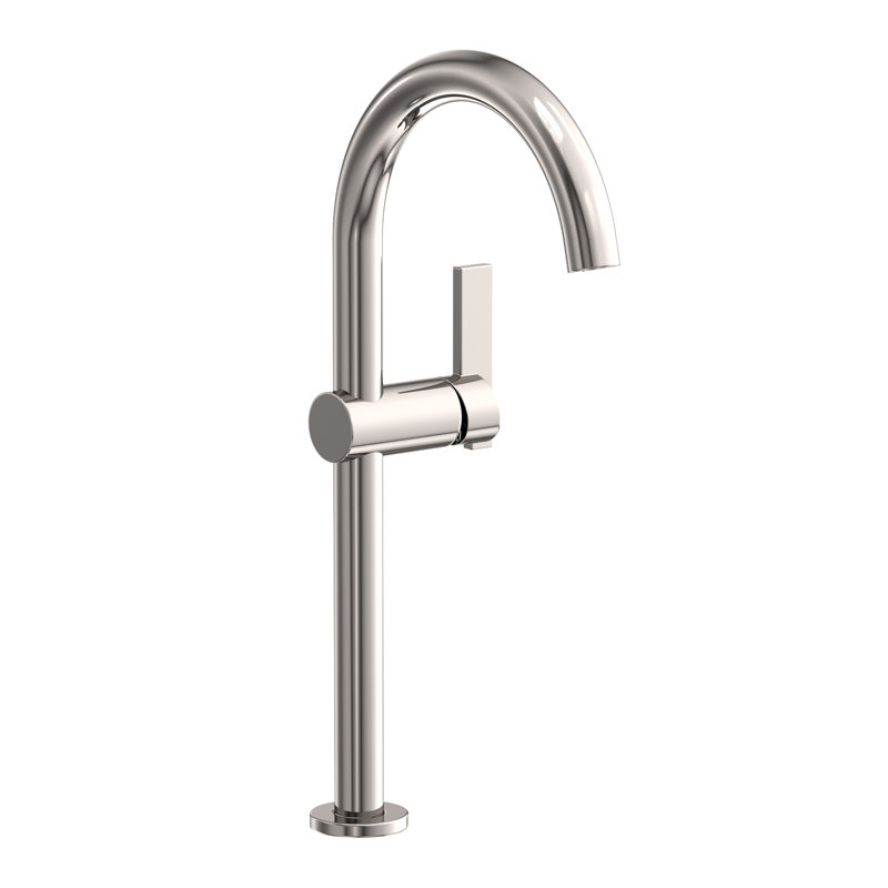 Priya Single Hole Vessel Faucet, Polished Nickel