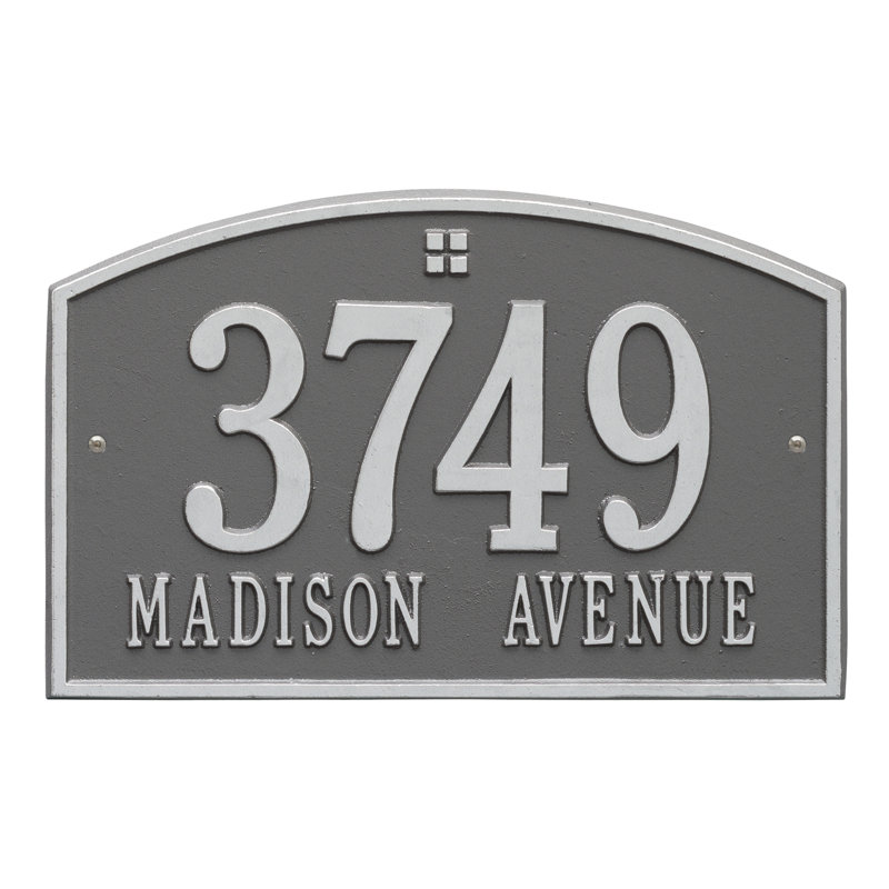 Cape Charles 2-Line Wall Address Plaque, Antique Copper, Yes