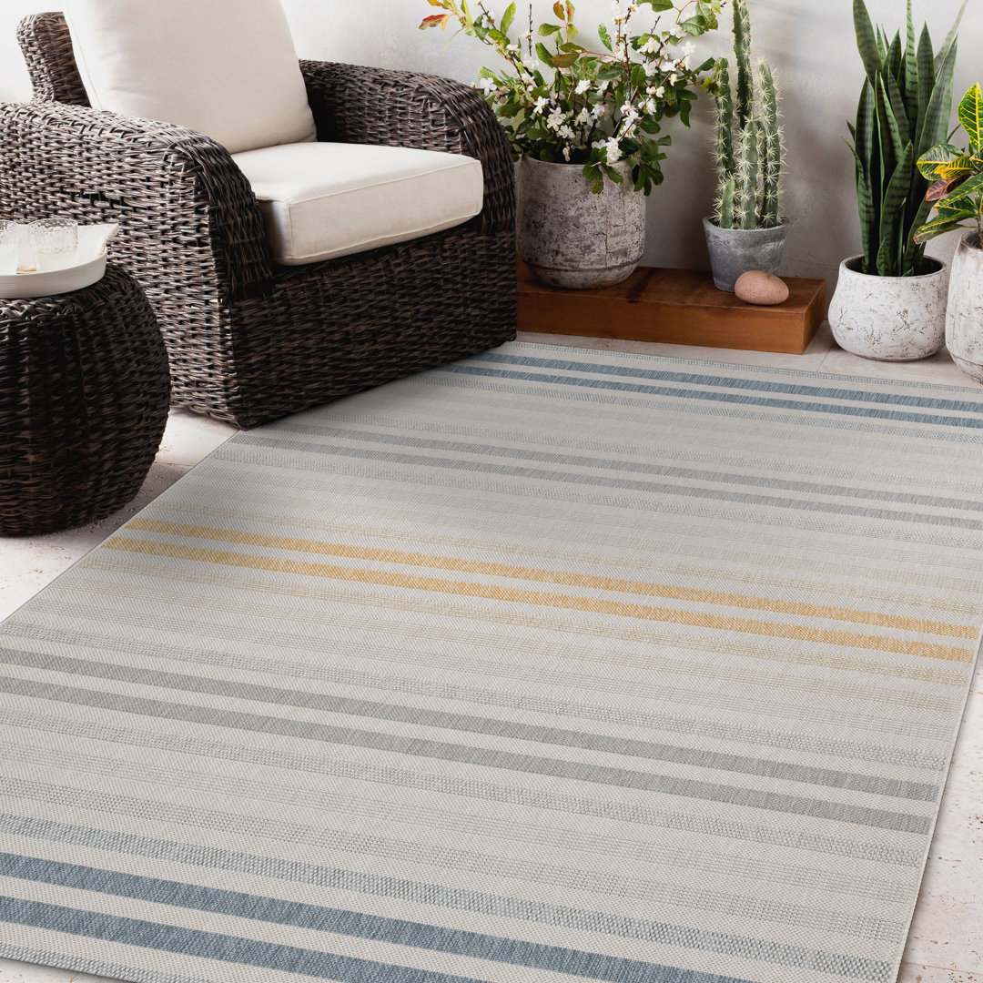 Modern Teppich COLOR SISAL Schnurteppich Fr Wohnzimmer, Schlafzimmer, Terrasse, Kche, Streifen, Gelb Grau Trkis