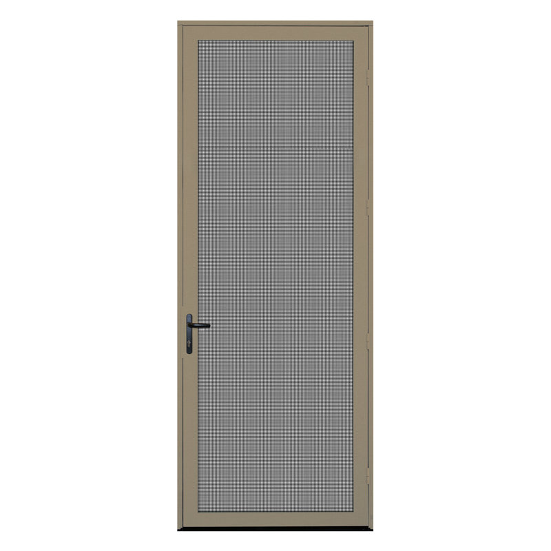 Porte moustiquaire en aluminium de sécurité ultime à une hauteur et à fixation simple 96 po Meshtec 2.1, Sable du désert