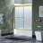 WOODBRIDGE Double Sliding Tub Door 56-60" Width x 60"Height with 5/16"(8mm) Clear Tempered Glass-120347303