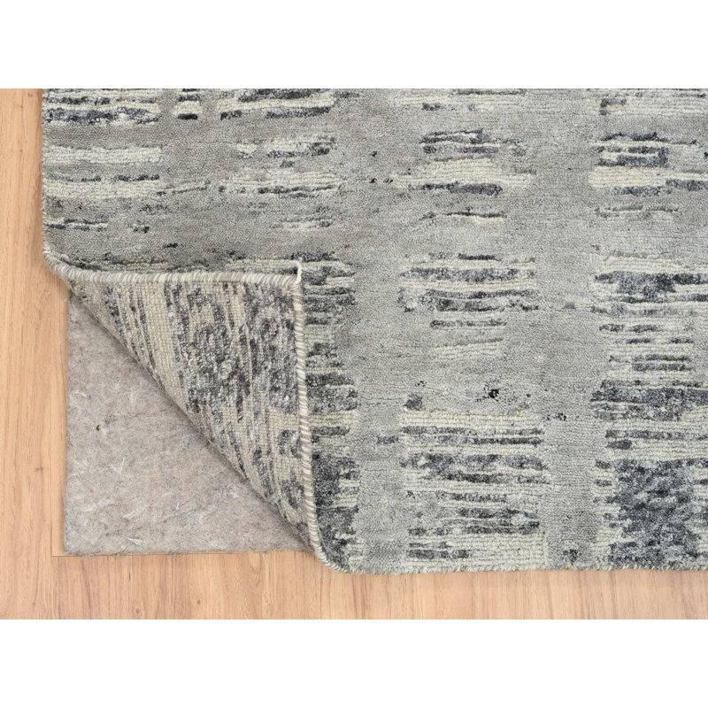 Steggall One-of-a-Kind Runner 2'7" X 23'8" New Age Runner Area Rug in Grey