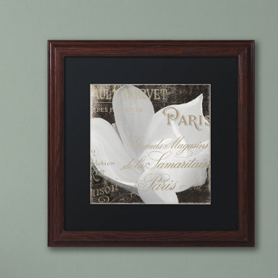 Jadaya «Fleurs Blanc II» par Color Bakery, impression encadrée