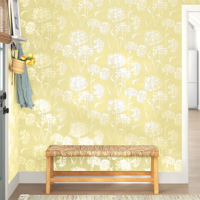 Cassius Floral Double Roll, Yellow