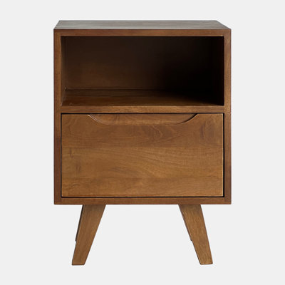Canina 40cm W Solid Wood Bedside Table