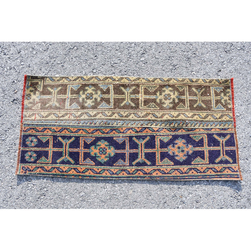 Tapis kilim turc rétro fait à la main